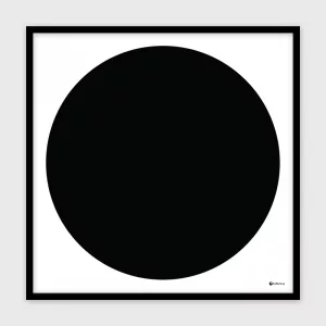 Kom ihåg-tavla i form av snygg svart cirkel att anteckna på