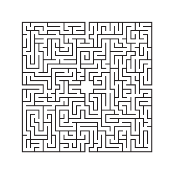 Labyrint i svart