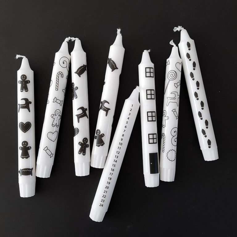 Ljusdekor, pepparkakor på rad • Kulform • Kul dekor till juleljusen.