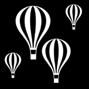 Fönsterdekor, luftballonger