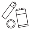 Symbol till återvinningskärl för batterier