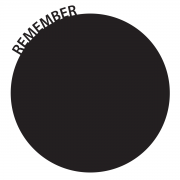 Kulform kom ihåg-tavla "Remember"