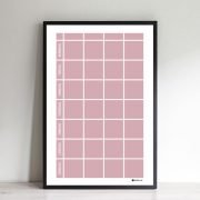 Planeringstavla i fin rosa pastell