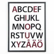 Dynamisk poster med alfabetet