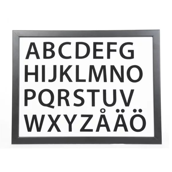 Alfabetet i magnetbokstäver